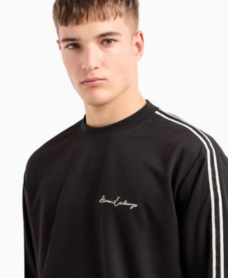 Men's Striped Sleeve Logo Sweatshirt