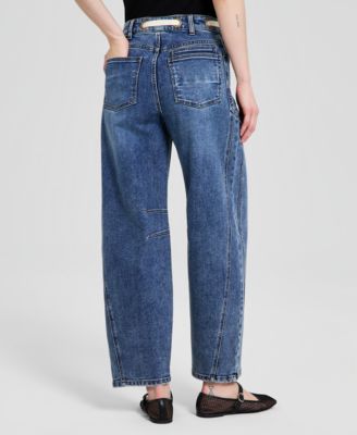 Petite Barrel Leg Jeans