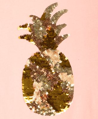 Girls' 5-20 Sequin Pineapple Tank Top