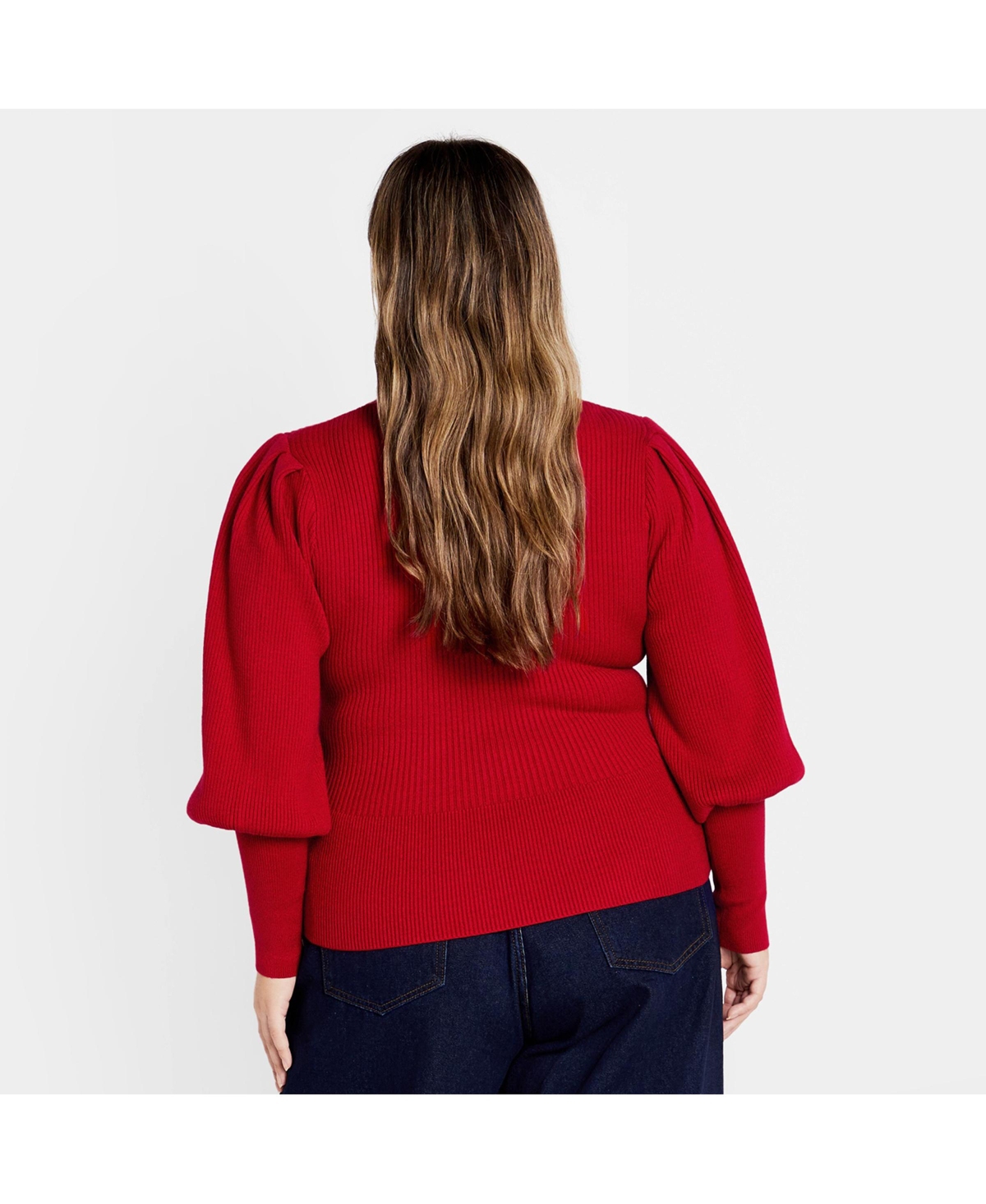 City Chic Plus Size Jojo Rib Sweater