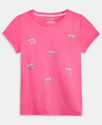 Girls' 5-20 Embellished Cherries T-Shirt