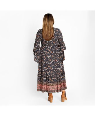 Plus Size Belle Wrap Maxi Dress