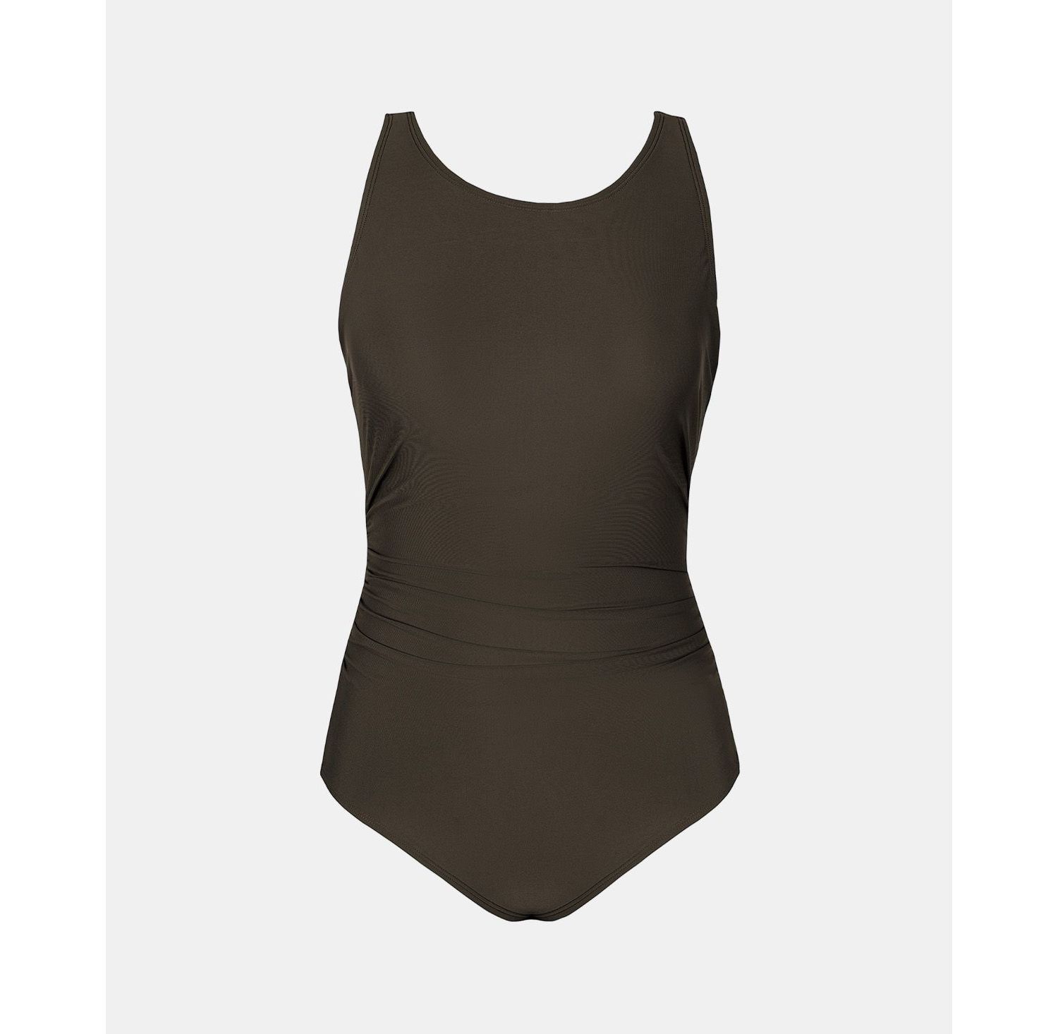 Women's Tummy Control High Neck Cutout Back Hook Mesh One Piece Swimsuit