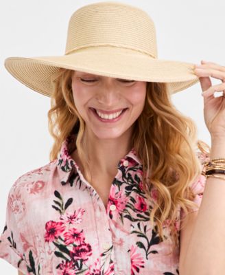Packable Paper Braid Floppy Hat
