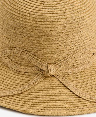 I.N.C. International Concept Straw Bow Cloche Hat