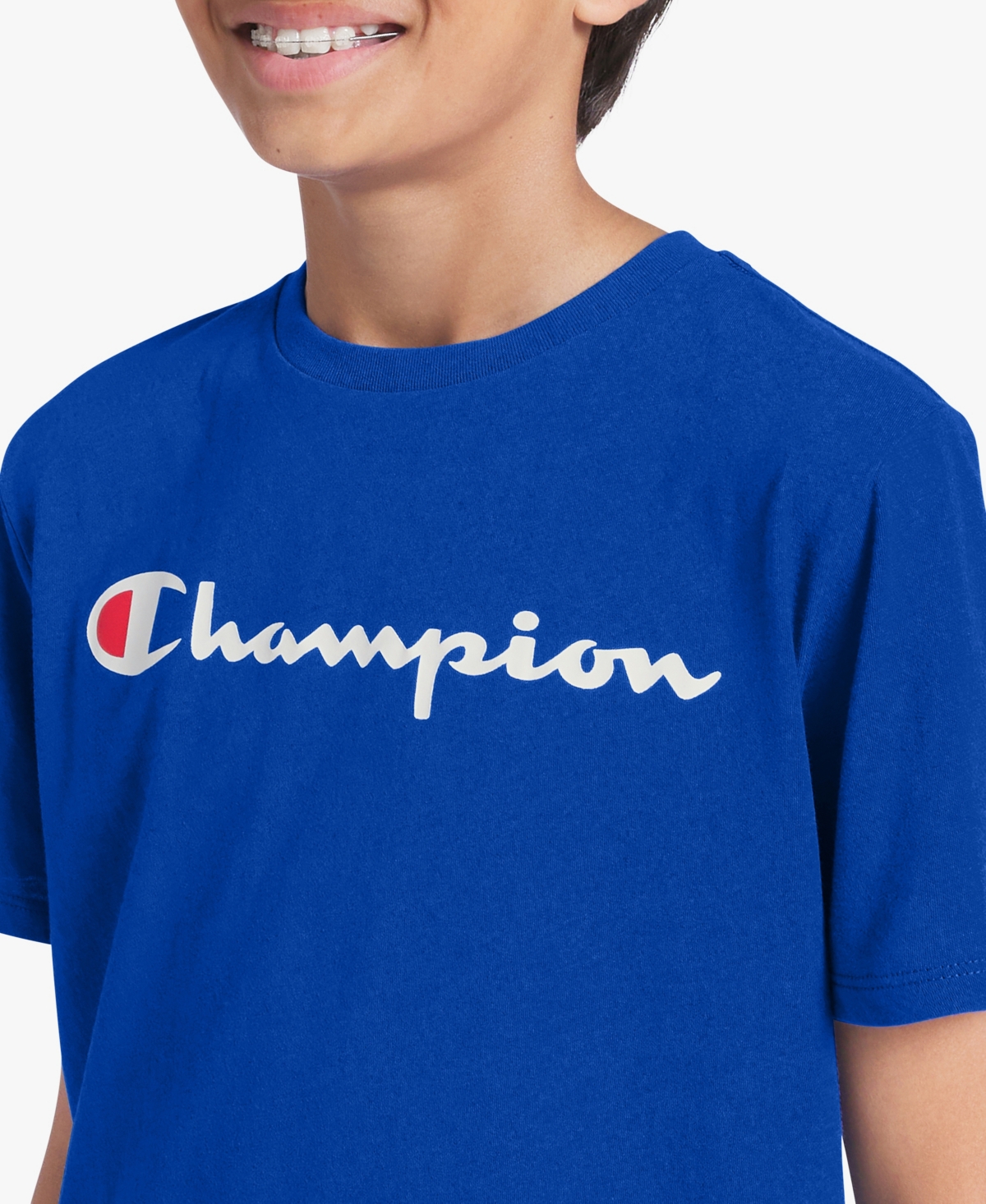 Champion Boys' 8-20 Crewneck Signature T-Shirt