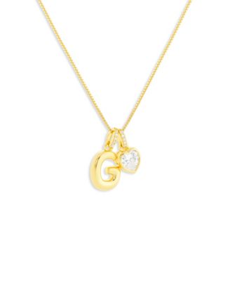Sterling Silver Initial Charm Necklace in Holiday Ornament, Macy's Exclusive