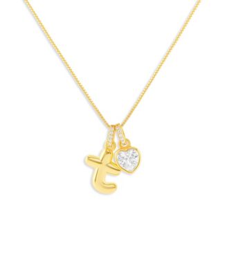 Sterling Silver Initial Charm Necklace in Holiday Ornament, Macy's Exclusive