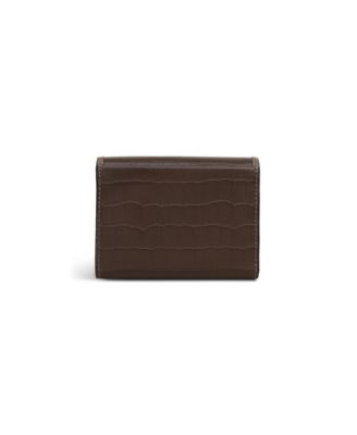 Alba Place Faux Croc Flap Over Wallet