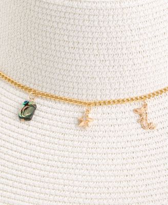 Charm Trim Straw Down Brim Hat