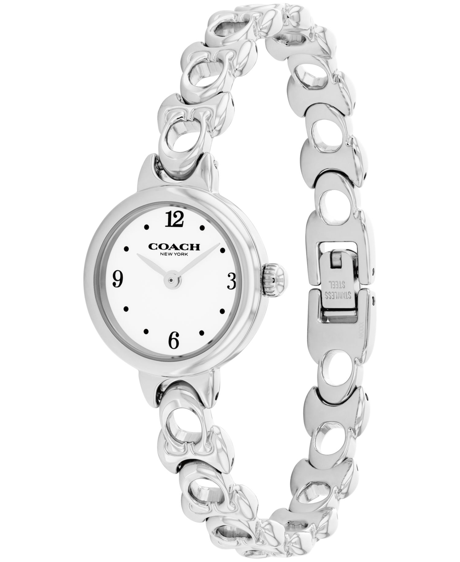 Women's Iris Silver Tone Stainless Steel Bracelet Watch, 22.5mm