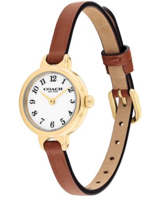Women's Iris Saddle Leather Strap Watch, 22.5mm