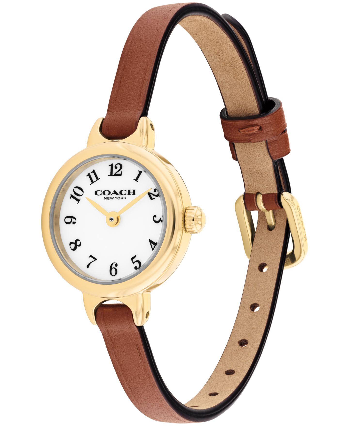 Женские часы Coach Iris Saddle Leather Strap Watch, 22.5mm — фото 3