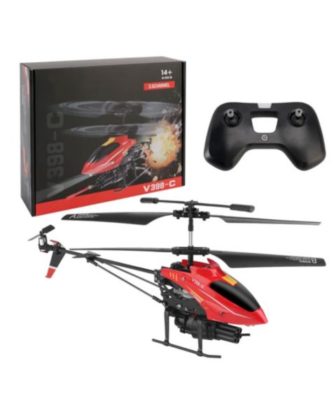 Детская игрушка Bruce & Shark V398-c 6-Axis Gyro Auto Hover Crash-Proof Remote-Control Helicopter, цвет: Красный