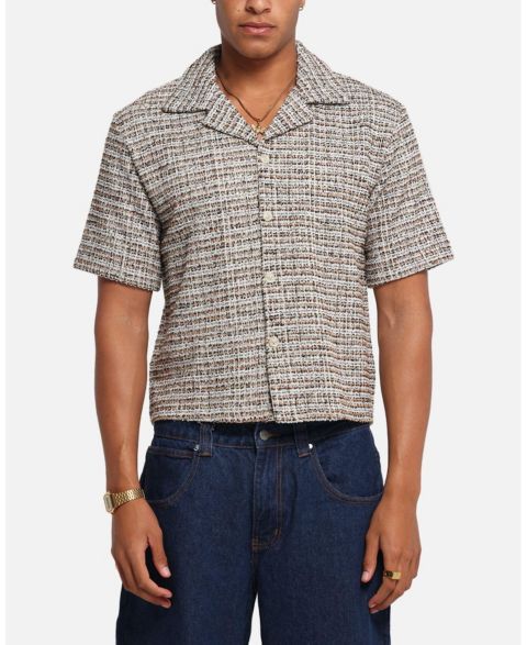Мужская рубашка XXIII Boucle Tweed Crop Button Up