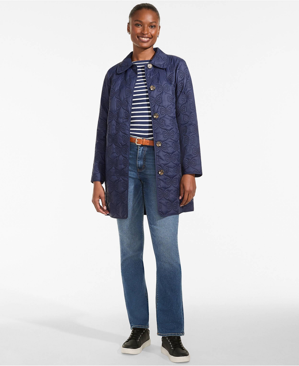 Lands' End Women's Bow Quilted Insulated Coat