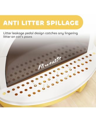 Cat Litter Box, Cove Kitty Litter Box with Lid, Scoop,