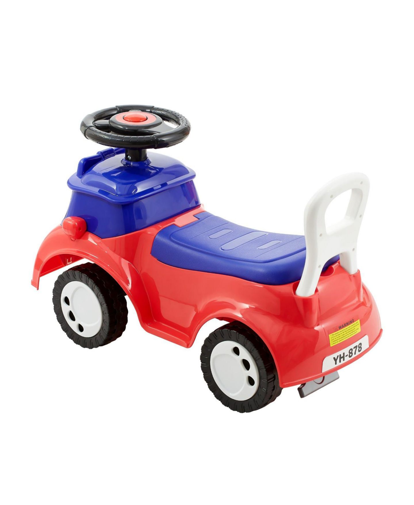 Детская игрушка HONGGE Toddler Ride-On Car with Anti-Tip Design, Light-Up Steering Wheel & Storage, Ages 18 Months-3 Years, цвет: Красный — фото 6