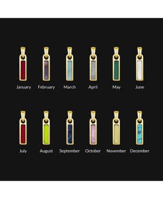 Men's Birthstone Tag Necklace – Gold Pendant