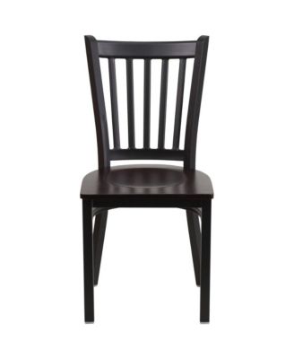 Vertical Back Metal Restaurant Dining Chair