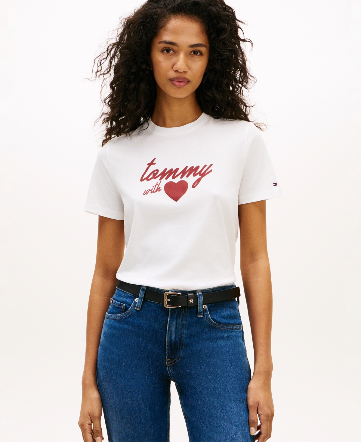 Tommy Hilfiger Women's Love Graphic Crewneck Short-Sleeve T-Shirt