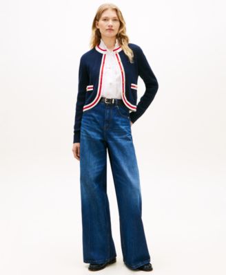 Women's Crew Neck Cardigan Sweater