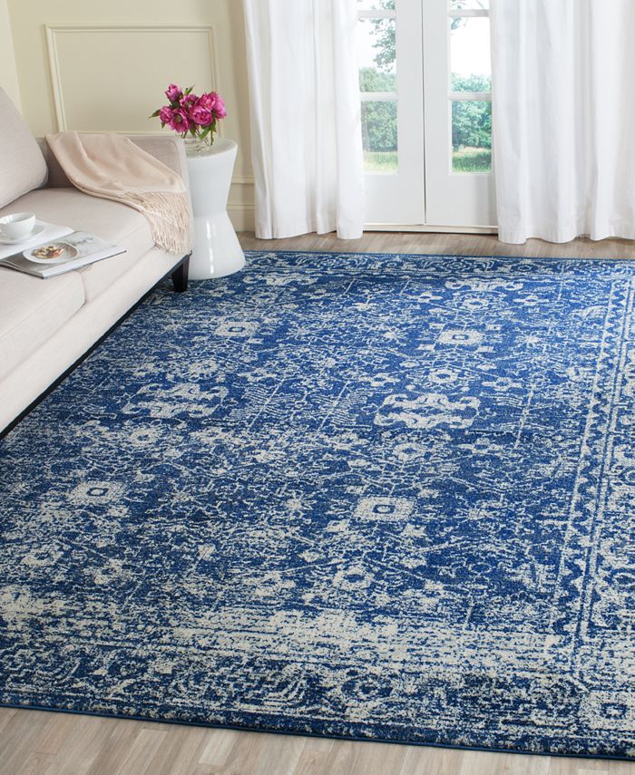 Safavieh Evoke EVK270A Navy/Ivory 9' x 12' Area Rug Macy's
