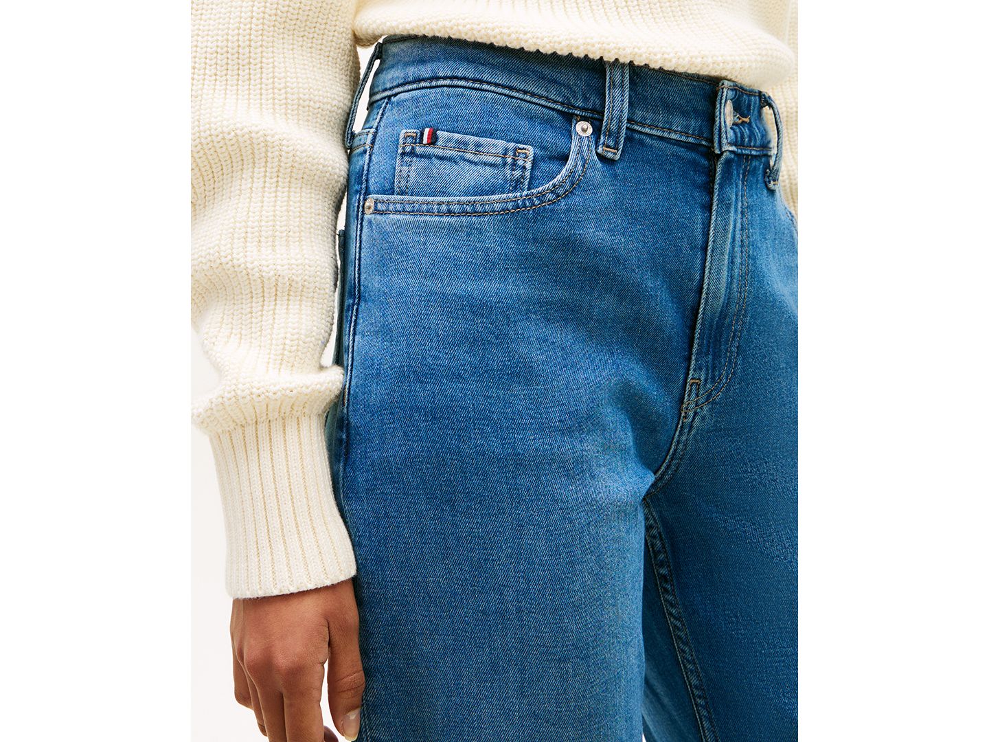 Женские джинсы Tommy Hilfiger Classic Straight, цвет: Синий, вариант 1 — фото 4