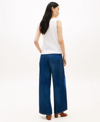 Women's Bow Detail Crew Neck Tank Top