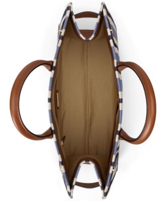 Striped Canvas Medium Devyn Tote Bag