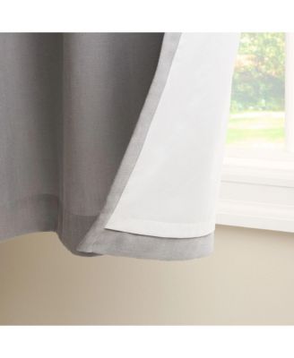 Arlo Linen Solid Linen 100% Blackout, Back Tab/Rod Pocket Top Curtain Panels 50"x96" (Set of 2)