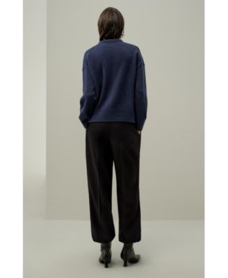 Women's Oversized Crewneck Wool-Cashmere Sweater
