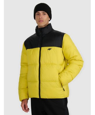 Men's jacket with synthetic filling - yellow