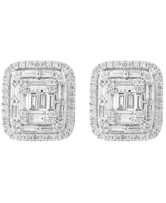 Diamond Earrings (5/8 ct. t.w.) in 14K White Gold