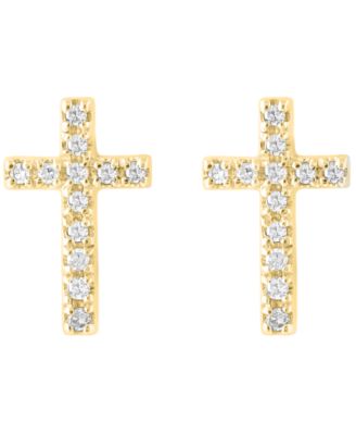 Diamond Earrings (1/10 ct. t.w.) in 14k Yellow Gold