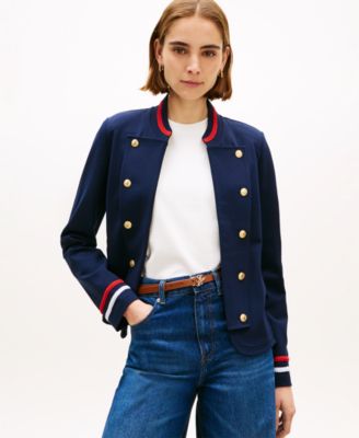 Women's Open Band High Collar Jacket