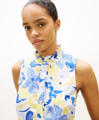 Women's Classic Frill Sleeveless Shirt