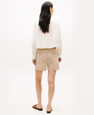 Women's Bling Cropped Long-Sleeve Shirt