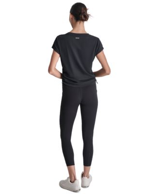 Women's Ruched Side Seams V-Neck Tech T-Shirt