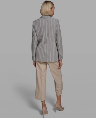 Women's Collared Multi Stripe Jacket