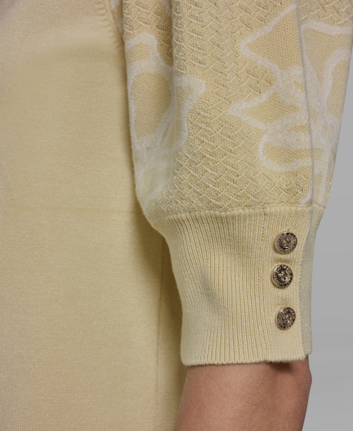 Karl Lagerfeld Paris Women's Floral Short-Sleeve Sweater