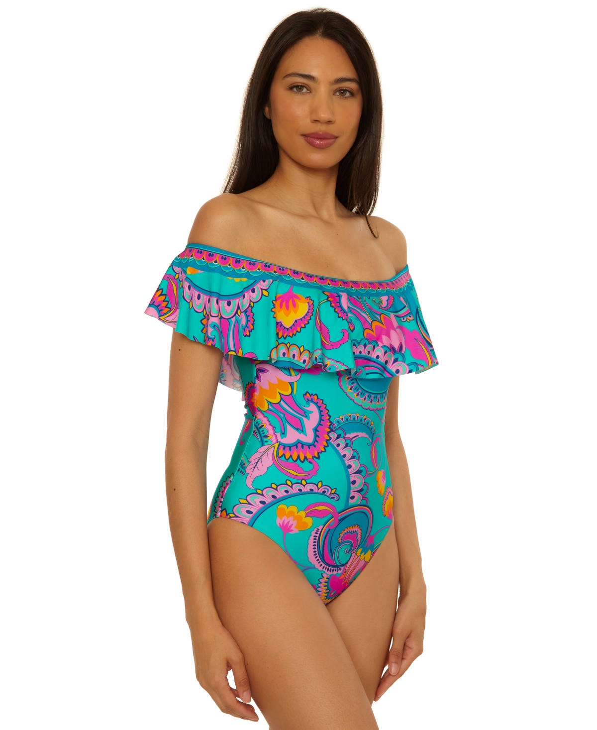 Trina Turk Women's Mykonos Ruffle One-Piece Swimsuit