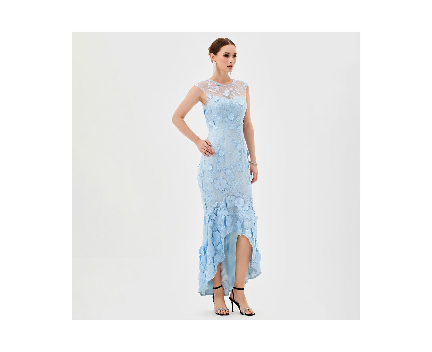 Women's Freyja Cap Sleeve Hi Lo Midi