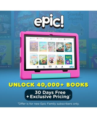 10" A10 Educational Kids Tablet with Epic! and Lingokids 64GB with Parental Controls & Kid-Proof Case