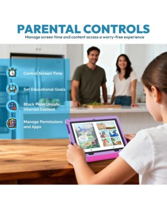 10" A10 Educational Kids Tablet with Epic! and Lingokids 64GB with Parental Controls & Kid-Proof Case