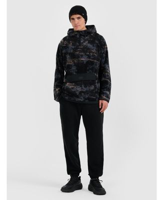 Men's regular fleece with hood - multicolour