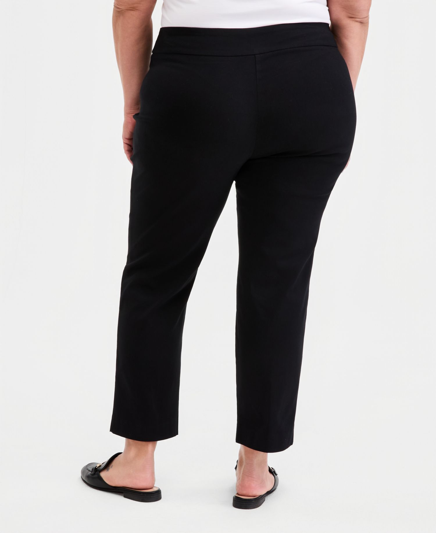 Petite Studded-Rivet Slim-Leg Pants, Petite & Petite Short