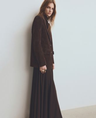 Women's Straight Suede Blazer