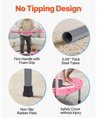  Kids Trampoline, 36", Foldable Indoor/Outdoor Mini Rebounder w/ Handle, for Ages 3+