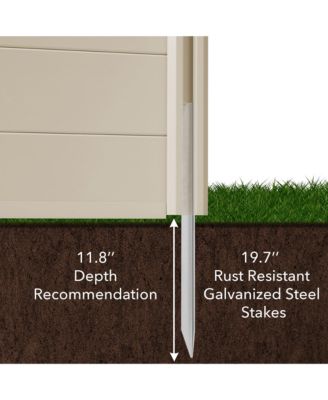 42" x 42" Privacy Screen - Outdoor Vinyl Fence Panel Enclosure for AC / Trash Bins / Pool Equipment - Tan